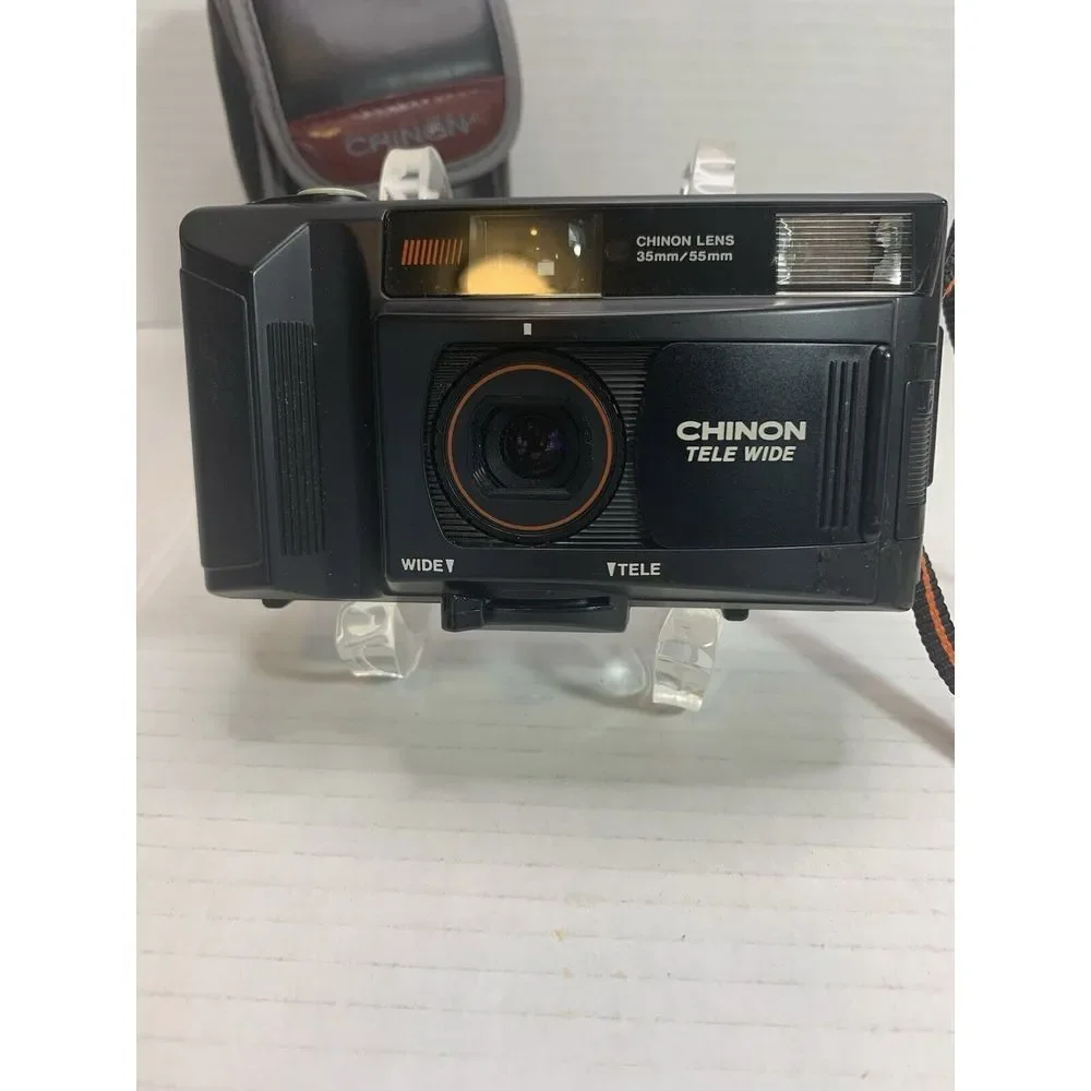 Vintage‎ Chinon Tele Wide 35FX-Tm 35m/55mm Lens Film Camera Motorized -Tested
